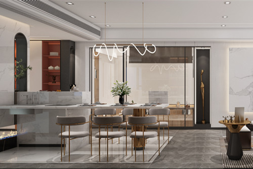 中山市華炬瓏玥壹號現(xiàn)代簡約風格四居室裝修案例