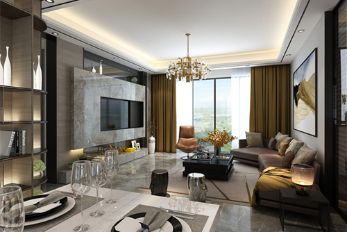 中山市雋園輕奢風(fēng)格四居室裝修案例