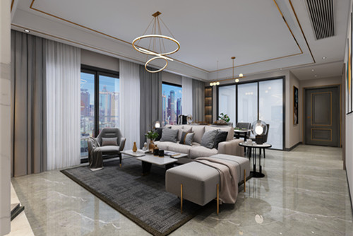 中山市西區(qū)麗景花園歐式風格四居室裝修案例