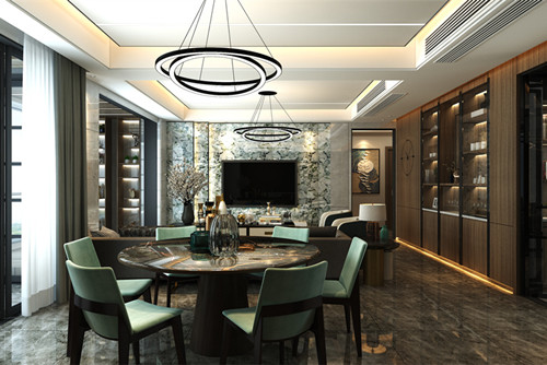 中山市奕翠園現(xiàn)代簡(jiǎn)約風(fēng)格四居室裝修案例