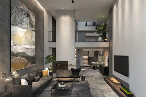 潮州市安居樓現(xiàn)代簡約風格別墅裝修案例