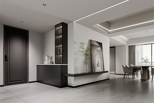 潮州市八號工業(yè)區(qū)住宅現(xiàn)代簡約風格四居室裝修案例