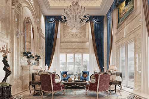 ?？谑袕V昌花苑歐式風格別墅裝修案例