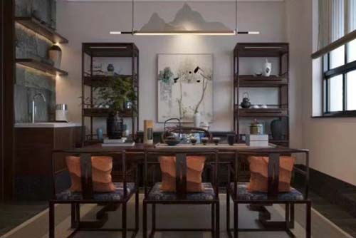 珠海市招商華發(fā)卓越&middot;湖心明悅新中式風(fēng)格別墅裝修案例