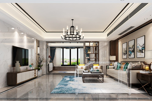 汕頭市怡璟海岸雅園新中式風(fēng)格四居室裝修案例
