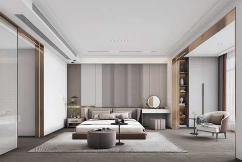 ?？谑懈蹗u花園輕奢風(fēng)格三居室裝修案例