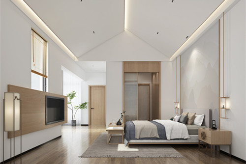 ?？谑袨I河華庭現(xiàn)代簡約風(fēng)格三居室裝修案例