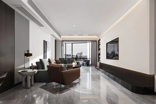 潮州市八號工業(yè)區(qū)住宅現(xiàn)代簡約風格三居室裝修案例