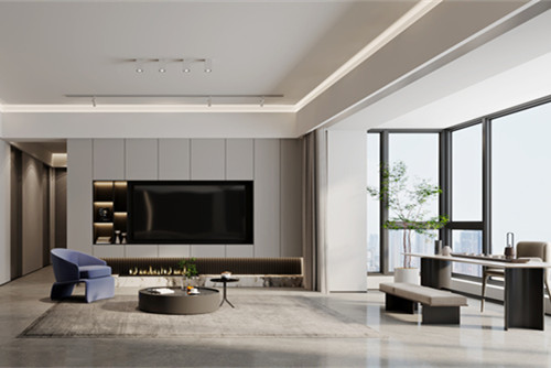 ?？谑袗廴A小區(qū)現代簡約風格三居室裝修案例