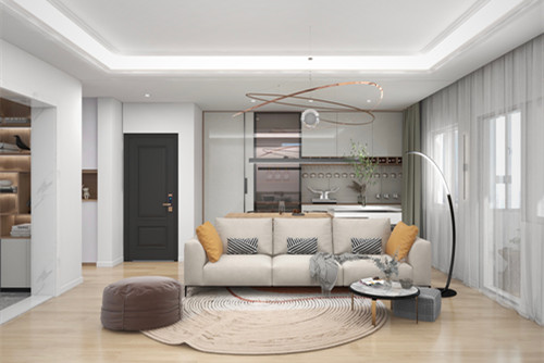 廣州市東方夏灣拿北歐風(fēng)格二居室裝修案例