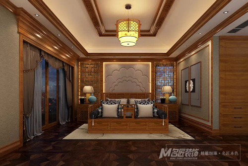 珠海市海倫堡玖悅瓏灣新中式風格別墅裝修案例